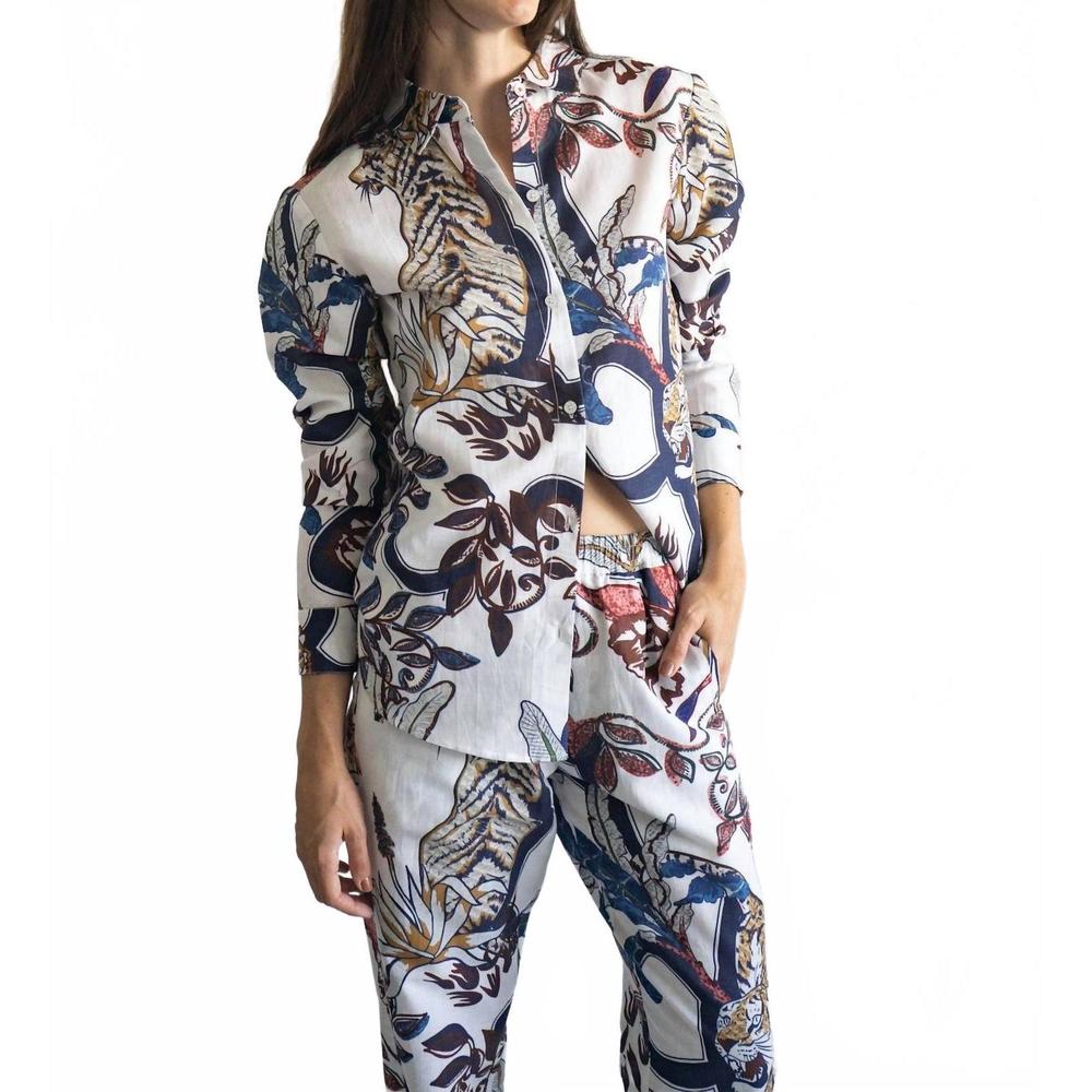 NEW LAS SUREÑAS color tiger shirt in multi